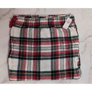 Old Navy Unisex  Flannel Pajama Pants‎ in a White Tartan Plaid Pattern 4XL New